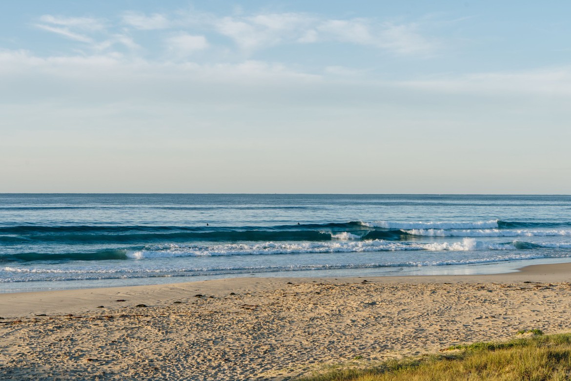 A pretty small day, but still fun waves based on the south facing aspect of the beach.