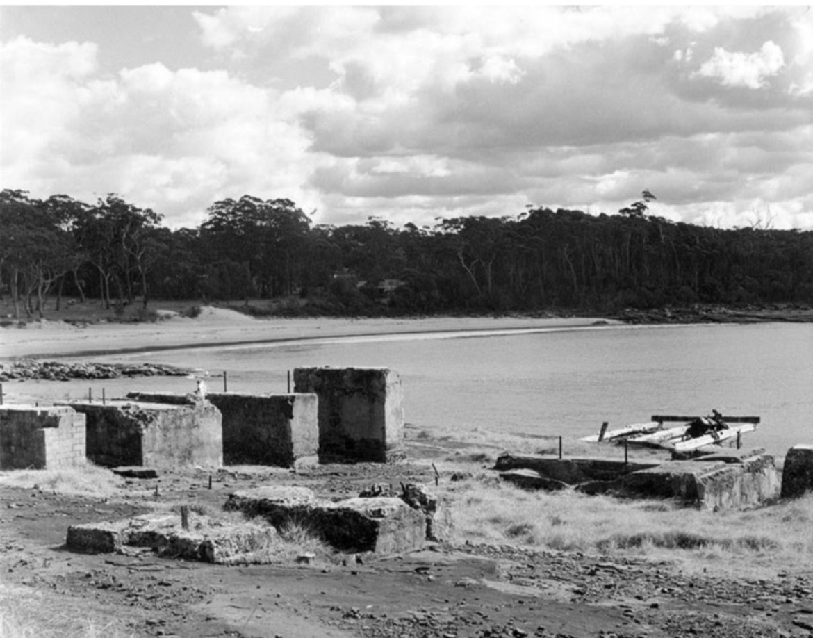 The gantry at the old timber mill in 1976